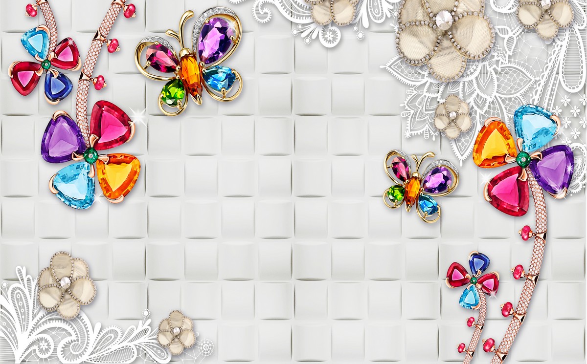 Фреска Прикосновение цветных граней